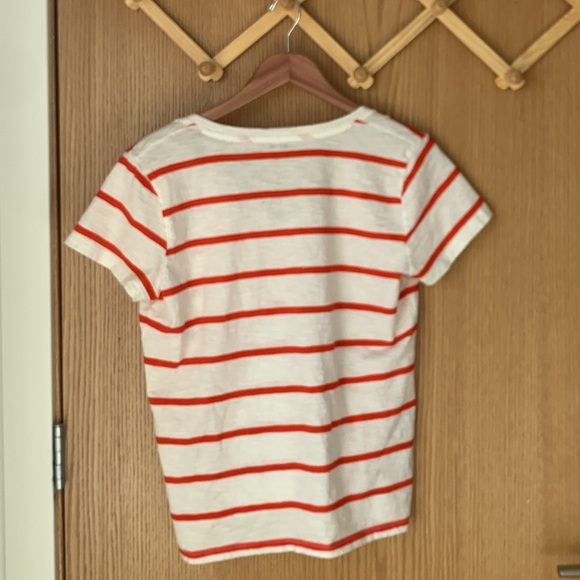MADEWELL Whisper Cotton V Neck in Creston Stripe - Picture 3 of 7